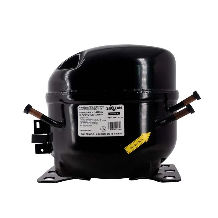 Compresor gas r404a, M/HBP 110V 60hz, 1/2Hp GQR70KD, Media-alta