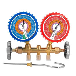 Manifold sin mirilla para gases R410A, R32 y R404; antivibración