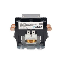 Contactor, 2 Polos, 30A Carga, Resistividad 40A, Bobina 110V AC |