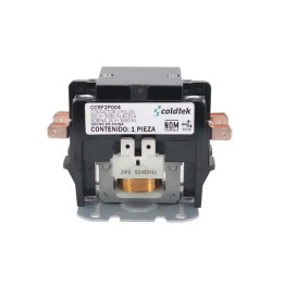 Contactor, 2 Polos, 40A Carga, Resistividad 50A, Bobina 24V DC |