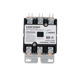Contactor, 3 Polos, 40A Carga, Resistividad 50A, Bobina 24V DC |