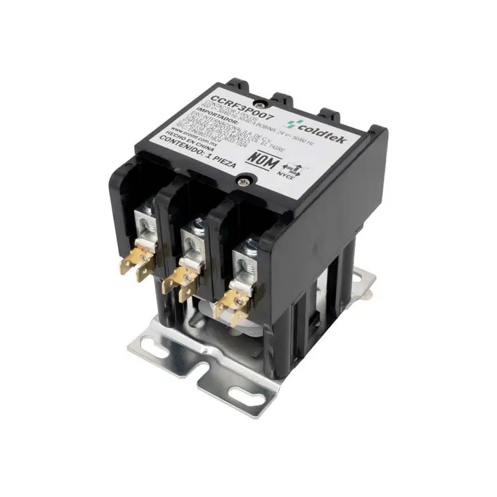 Contactor, 3 Polos, 50A Carga, Resistividad 60A, Bobina 24V DC |