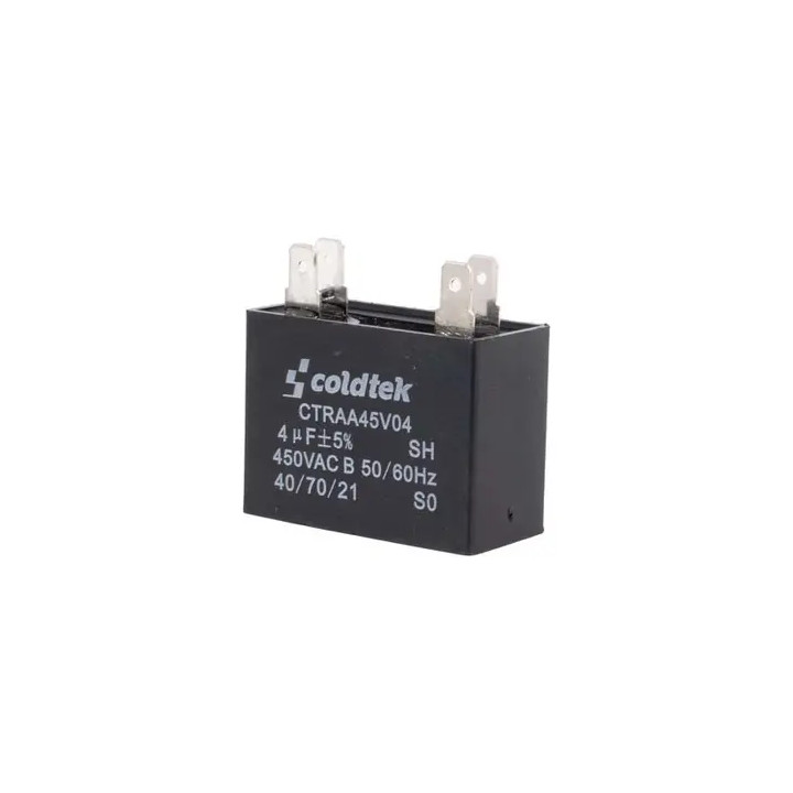 Capacitor Cuadrado, 4 Pins, 4uF, 450V ofrecer en lugar de CTRAA0445i