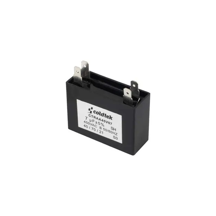Capacitor Cuadrado, 4 Pins, 7uF, 450V ofrecer en lugar de CTRAA0745i
