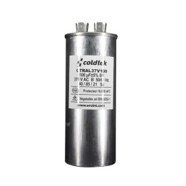 Capacitor, Trabajo, Redondo, 370V, 100uF, 2 Juegos de Terminales