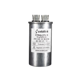 Capacitor, Trabajo, Redondo, 15uF, 370V, 2 Juegos de Terminales CÓDIGO