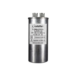 Capacitor, Trabajo, Redondo, 370V, 70uF, 2 Juegos de Terminales