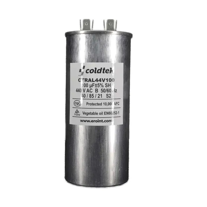 Capacitor, Trabajo, Aluminio, 440V; 100uF CÓDIGO ANTERIOR