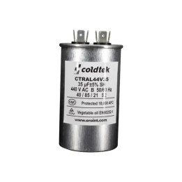 Capacitor, Trabajo, Redondo, 35uF, 440V, 2 Juegos de Terminales CÓDIGO