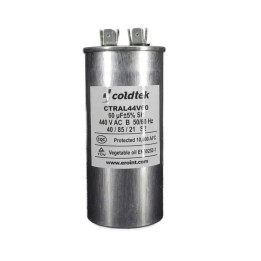 Capacitor, Trabajo, Redondo, 60uF, 440V, 2 Juegos de Terminales CÓDIGO
