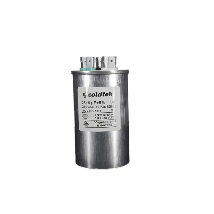 Capacitor, Trabajo Dual, 25+6uF, 370V, 3 Sets de Terminales CÓDIGO