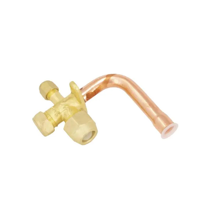 Válvula de servicio para Mini-split tubo curvo 1/2" 3 vias GPVS12