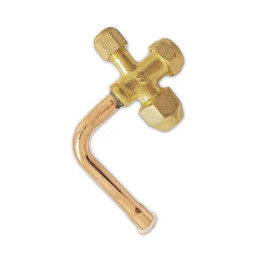 Válvula de servicio para Mini-split tubo curvo 1/4" 2 vias GPVS14