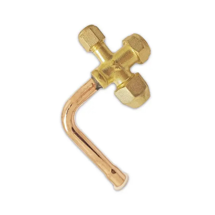 Válvula de servicio para Mini-split tubo curvo 1/4" 2 vias GPVS14