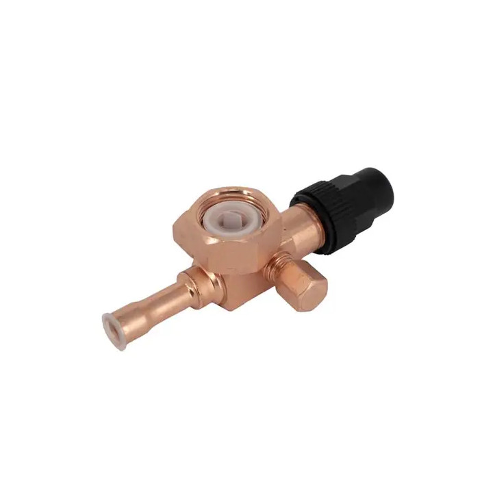 Válvula rotalock, 3/8" x 1" - 14UNS, con puntas de cobre, soldable |