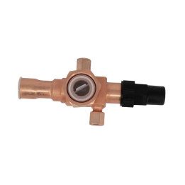 Válvula rotalock, 3/4" x 1-1/4" - 12UNF, con puntas de cobre, soldable