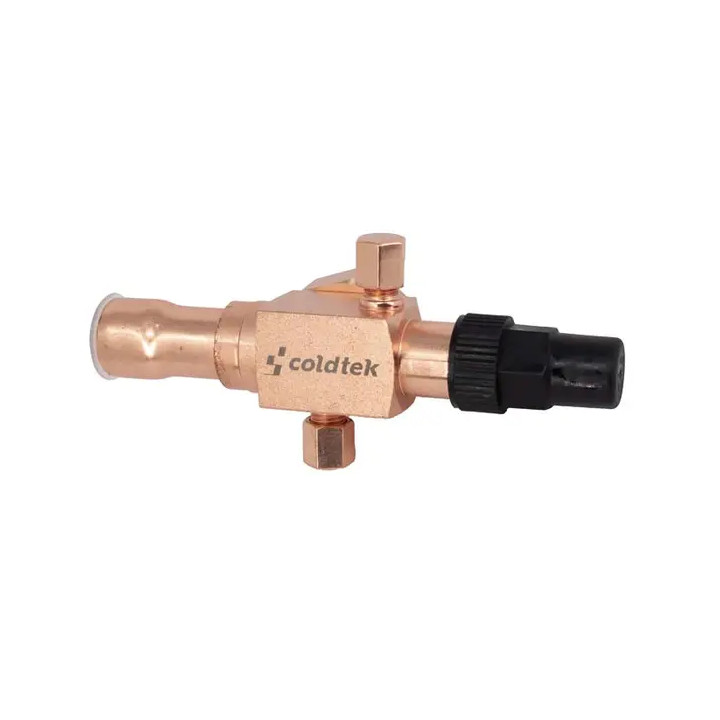 Válvula rotalock, 7/8" x 1-1/4" - 12UNF, con puntas de cobre, soldable