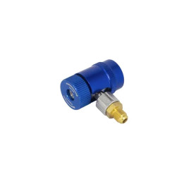 Cople automotríz angulado para gas R1234yf (AZUL) BAJA PRESIÓN |