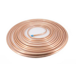 Rollo de tubo de cobre flexible, 3/8, Long 15.24mts, tipo ACR |