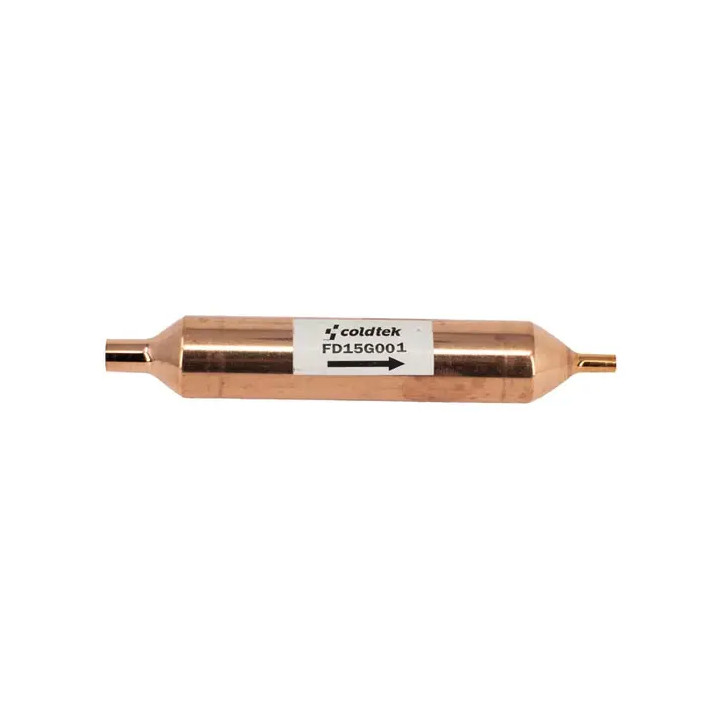 Filtro deshidratador soldable 15g, 1 entrada, 1 salida · Código