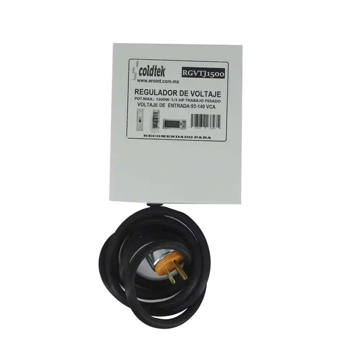 Regulador Voltaje, 1500W, 90-140V AC; Microondas, Lavadora