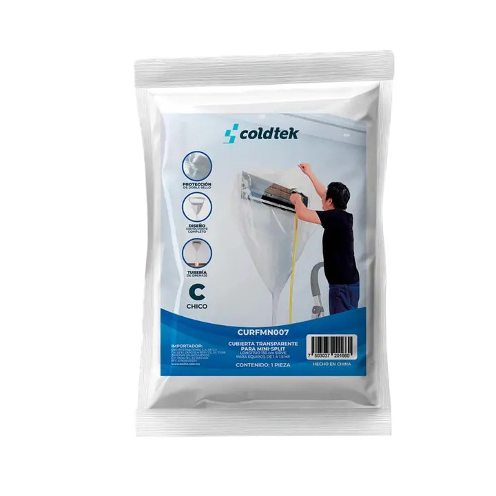 Cubierta para minisplit long 130 cm con desagüe incluido, para equipos